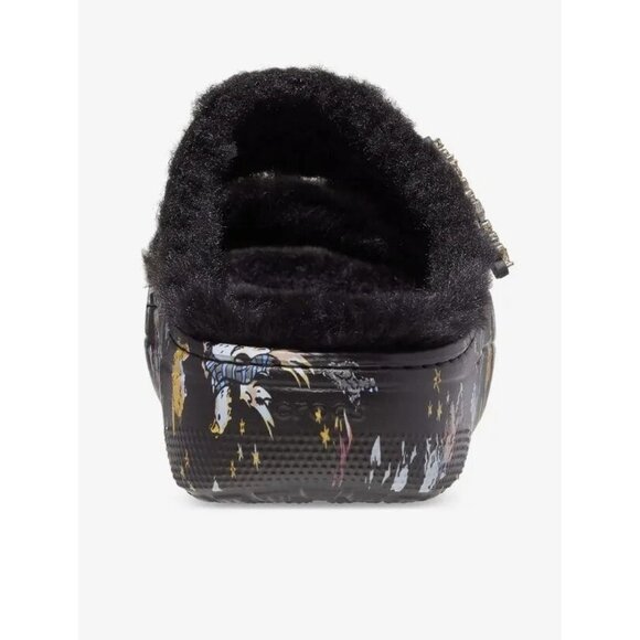 CROCS Black Graphic Furry Sandals - Picture 5 of 13